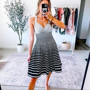 Calvin Klein Striped Fit and flair dresses